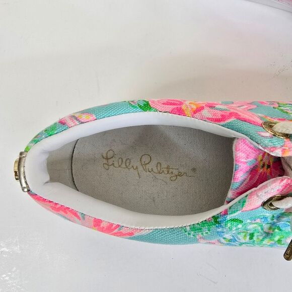 Lilly Pulitzer Low Top Lace Up Floral Print Abigail Sneaker 6.5 - Picture 7 of 8